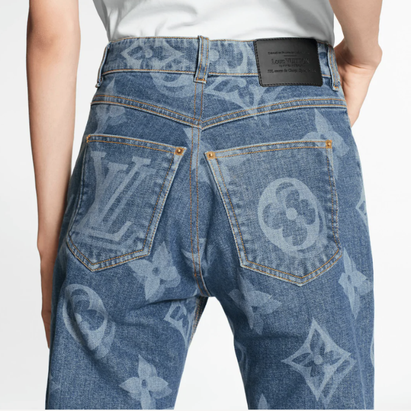 【预售】louis vuitton/路易威登 女士中腰直筒牛仔裤 1a8lit
