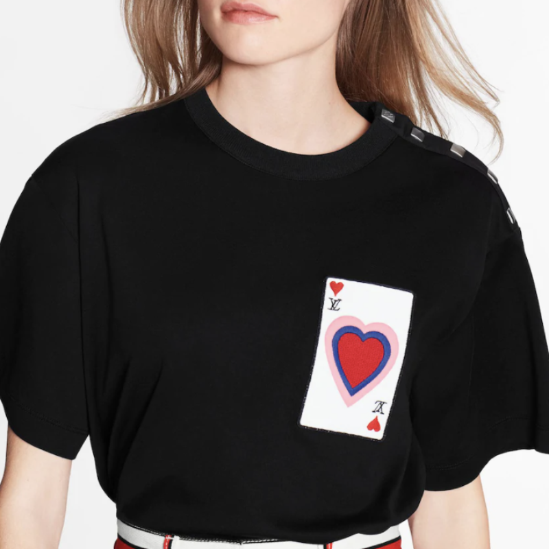 【预售】louis vuitton/路易威登 21年春夏 女士纯棉短袖t恤 扑克图案