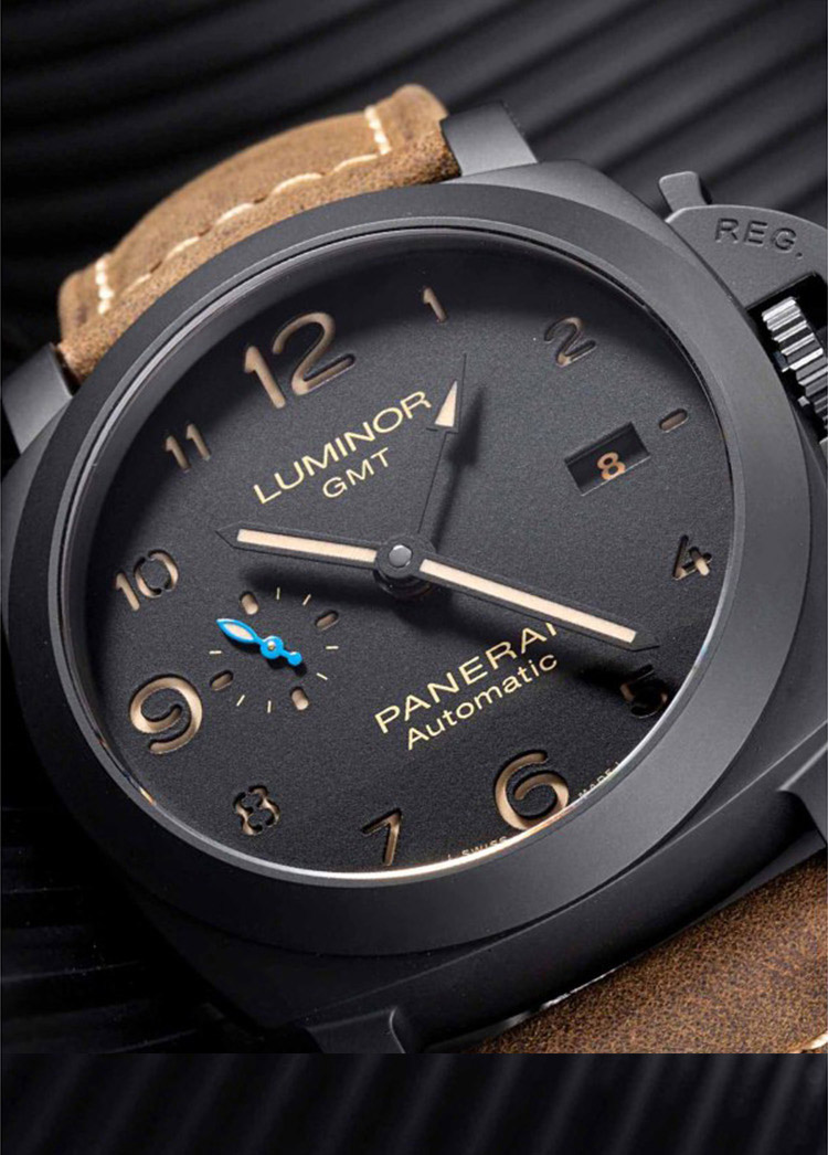 panerai/沛纳海 沛纳海-luninor1950系列 陶瓷 9点蓝秒盘棕带44#pam