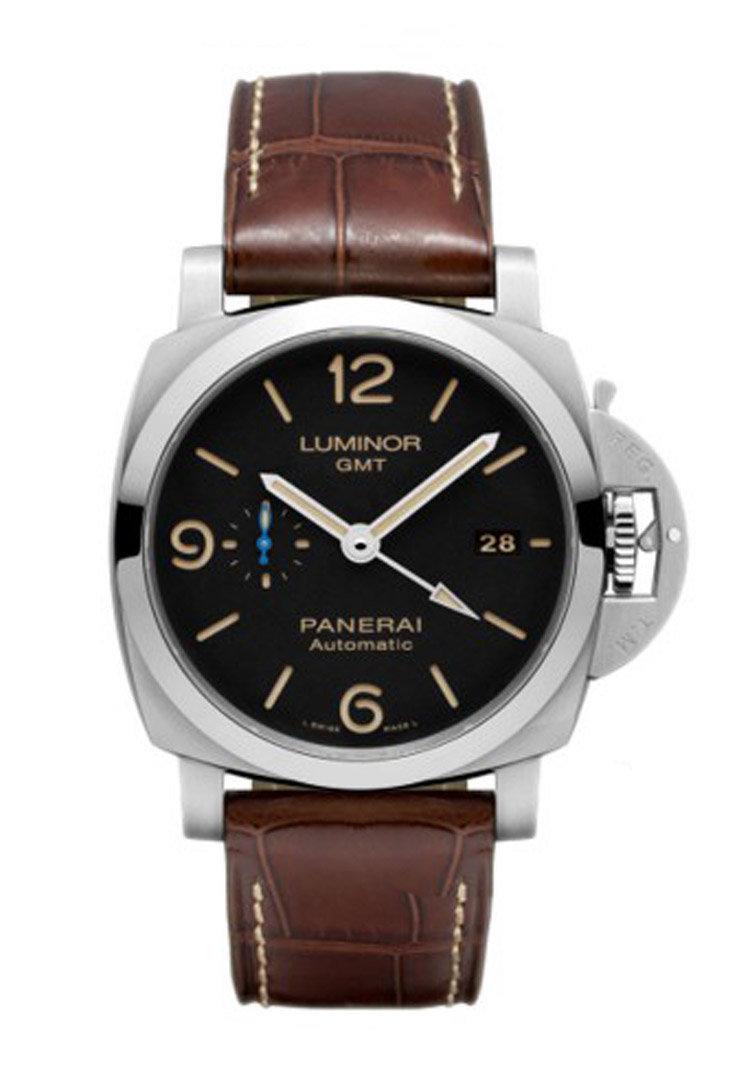 PANERAI/沛纳海 沛纳海-LUNINOR1950系列 钢 黑面棕鳄44#PAM01320