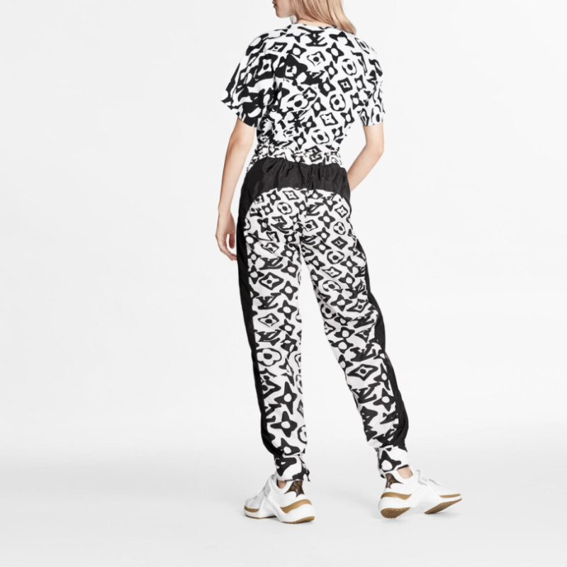 【预售】louis vuitton/路易威登 lv x uf 黑白纹女士涤纶运动裤 1a8