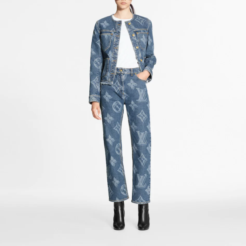 【预售】louis vuitton/路易威登 女士中腰直筒牛仔裤 1a8lit