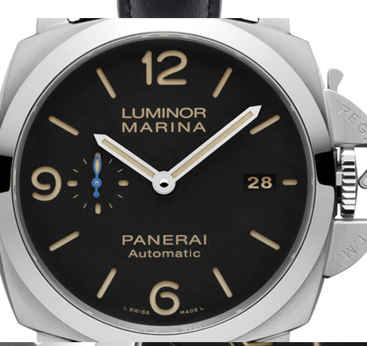 PANERAI/沛纳海 沛纳海-LUNINOR1950系列 钢 黑面9点位小秒盘黑鳄44#PAM01312