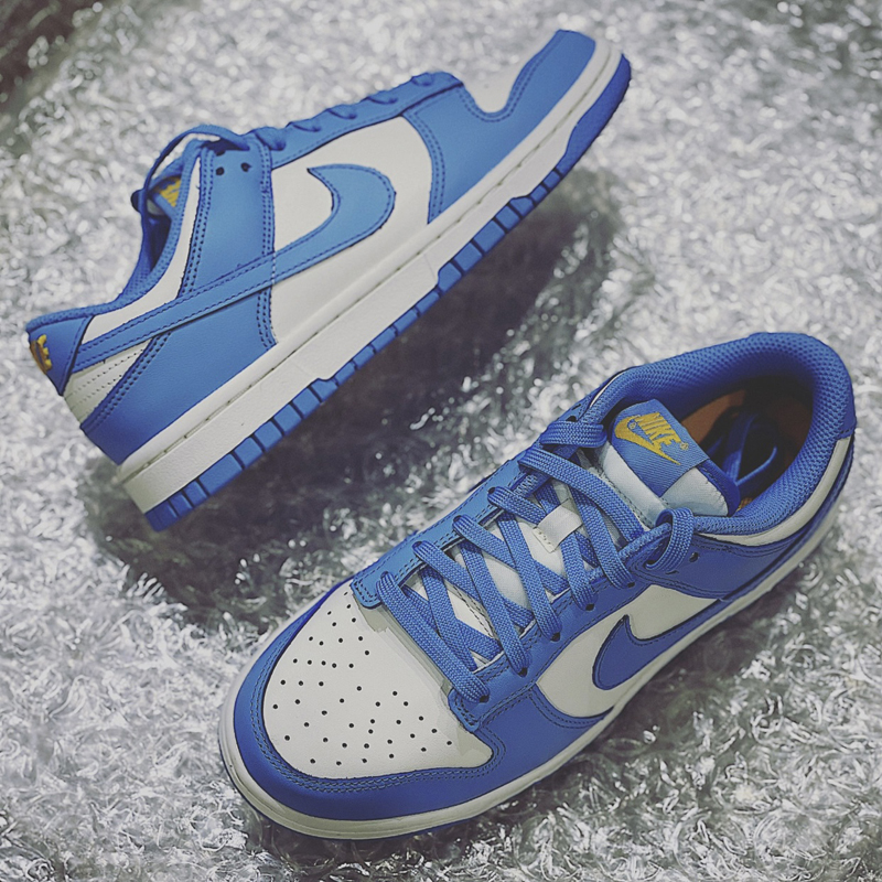 nike/耐克 dunk low 男女同款 北卡蓝 白蓝 低帮 情侣 女款休闲滑板鞋