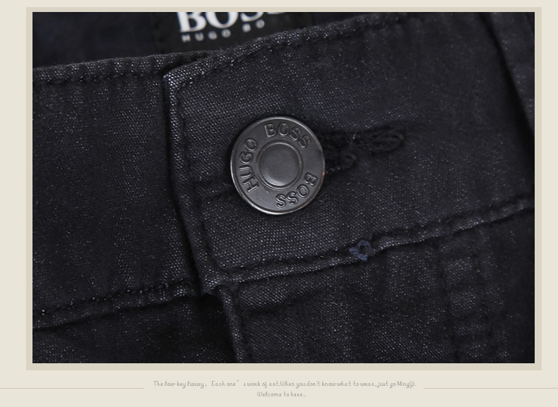 HUGO BOSS/雨果博斯男士牛仔裤 新款纯色拉链休闲牛仔裤 50435156