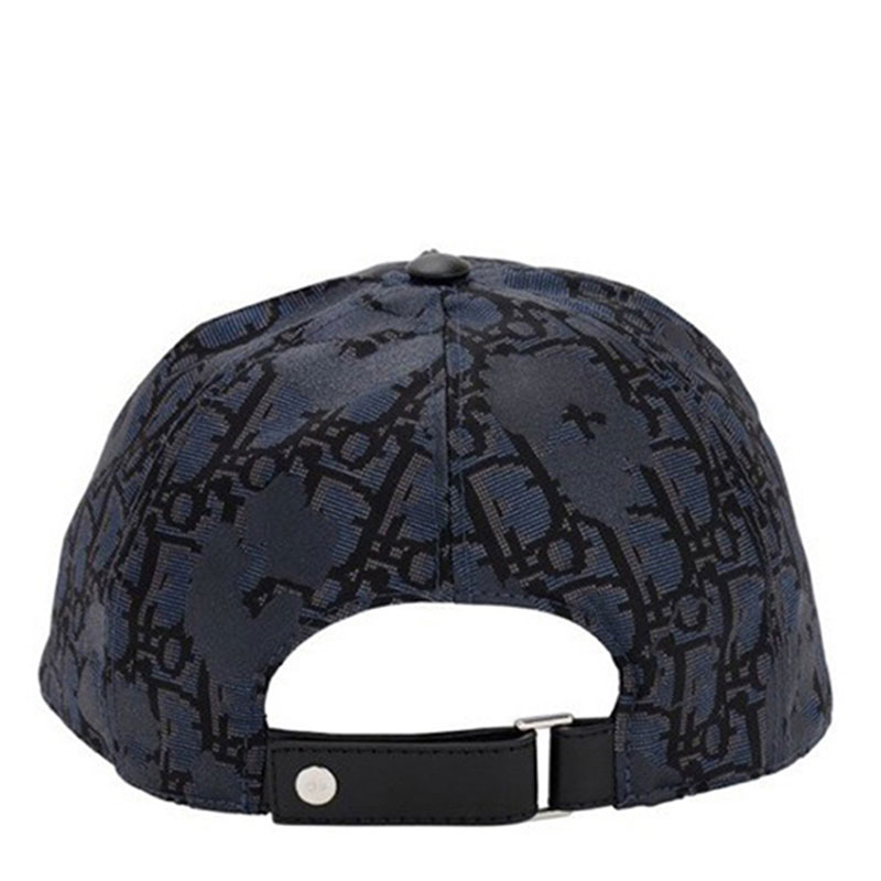 dior/迪奥 男帽 品牌logo标识 男士深蓝色尼龙棒球帽子 933c902a