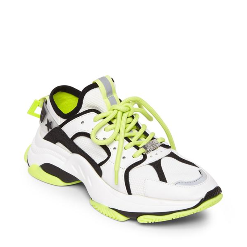 steve madden athletic系列 女士 白拼绿色 休闲运动鞋 gradually