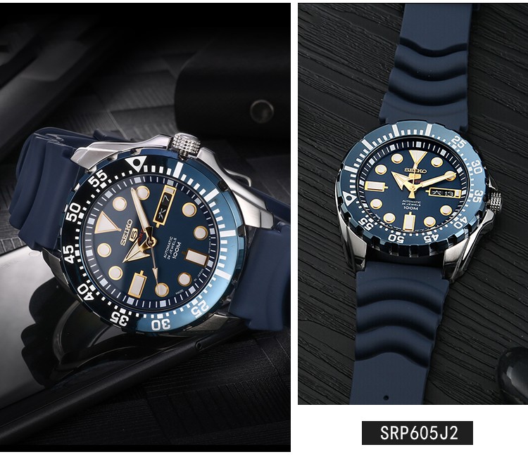 SEIKO/精工精工（SEIKO）手表 日本原装进口SEIKO5号运动系列自动/手动上链防水夜光水鬼自动机械男表SRP599J1