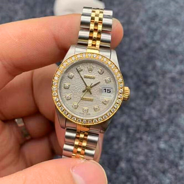 rolex/勞力士 69173 後鑲鑽 女士 自動機械 腕錶(95新 單表)