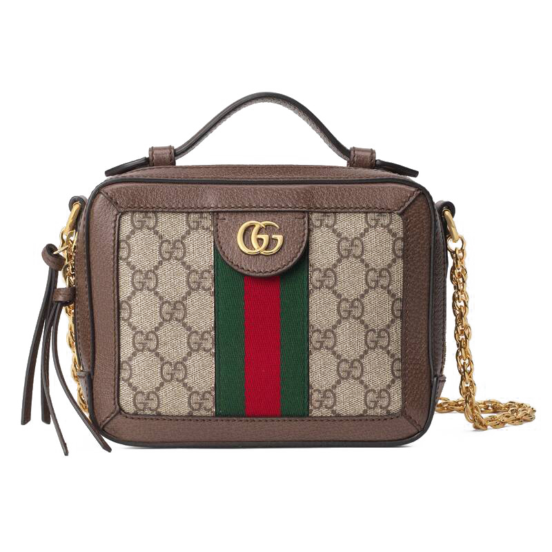 【包郵包稅】gucci/古馳 古琦 女包 經典品牌logo烏木色織物配皮女士