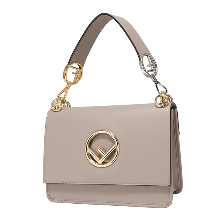 【包邮包税】fendi/芬迪 女包 字母f 女士淡粉色皮