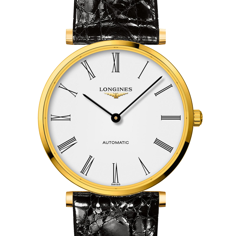 LONGINES/浪琴 瑞士手表 嘉岚系列自动机械男腕表 皮带白盘L4.908.2.11.2