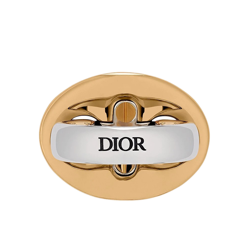 【包税】dior/迪奥 21春夏新款 男士金色银色金属cd标志性链节戒指