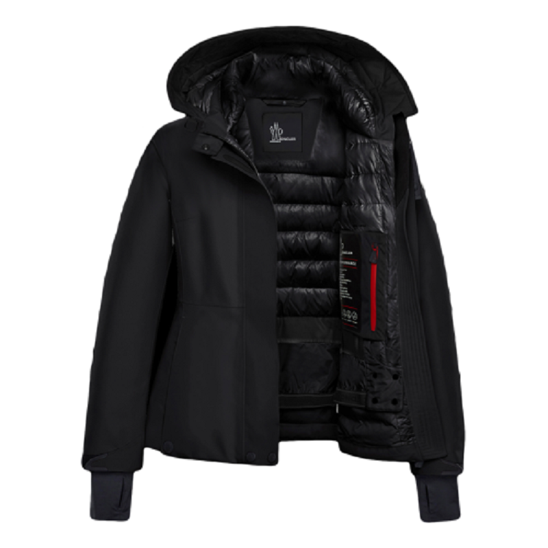 【预计3周发货】moncler/蒙克莱 蒙口 laplance 新款黑色腰带滑雪夹克