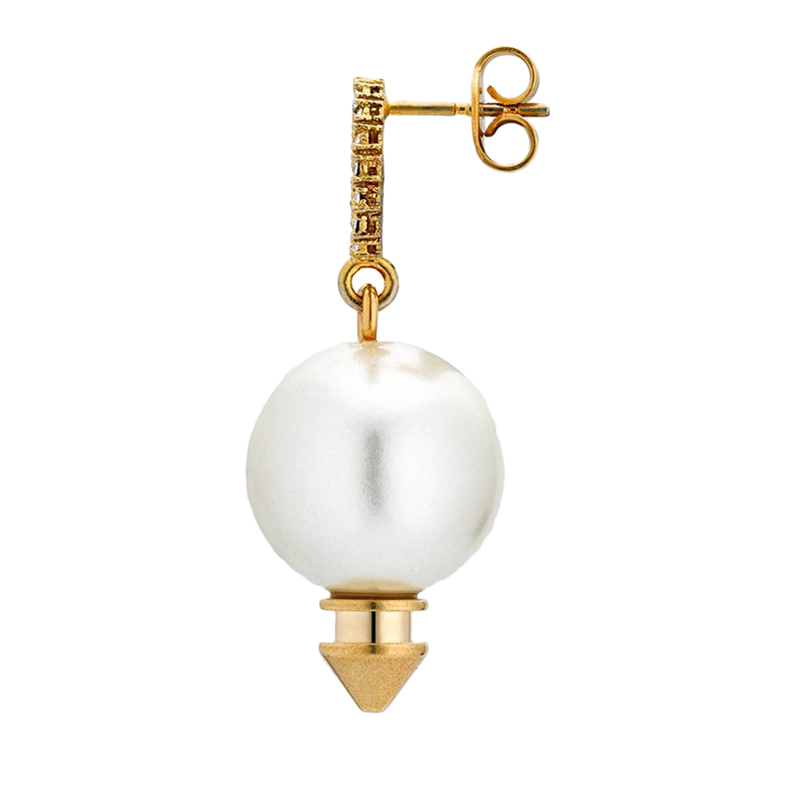 【包税】gucci/古驰 2021年春夏新款 金属表面镀金 gg珍珠耳环582822