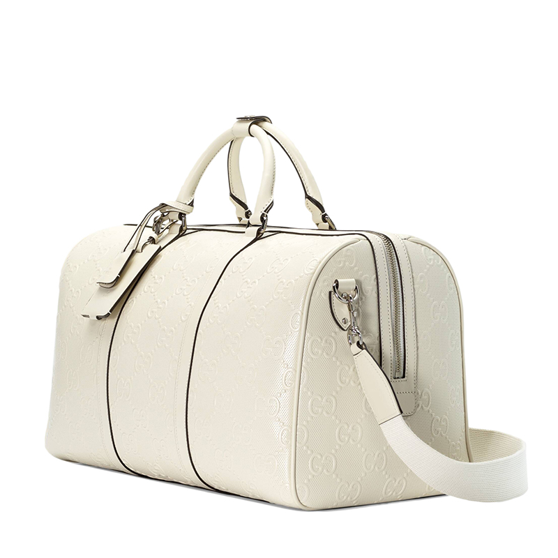 【包税】gucci/古驰 21春夏新款 白色gg embossé压纹皮革单肩斜挎