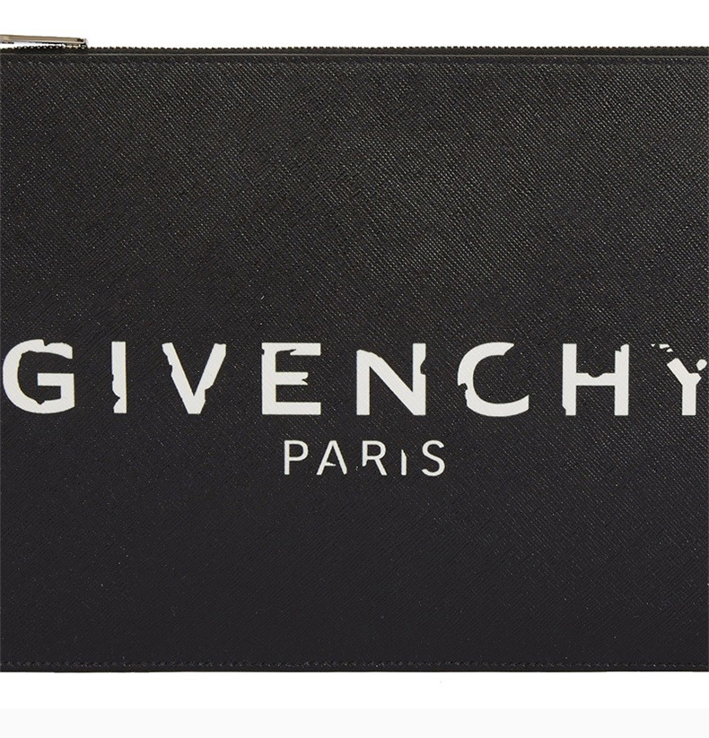 【包税】givenchy/纪梵希 女士涂层帆布字母徽标印花图案拉链开合钱包