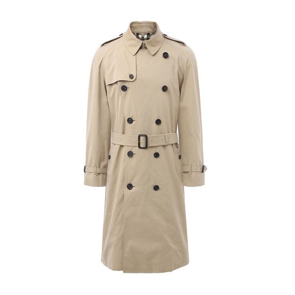burberry/博柏利 巴宝莉 纯棉双排扣附腰带中长款经典风衣 肯辛顿版型
