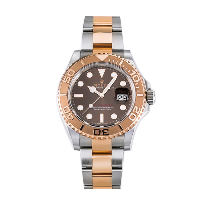 rolex/劳力士游艇名仕型 男士 间金自动机械表咖啡色盘面 m126621