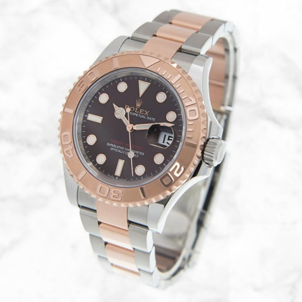rolex/劳力士游艇名仕型 男士 间金自动机械表咖啡色盘面 m126621