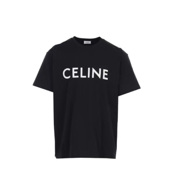 celine/赛琳 经典logo黑色圆领套头明星款百搭短袖t恤2x681 501f 38aw