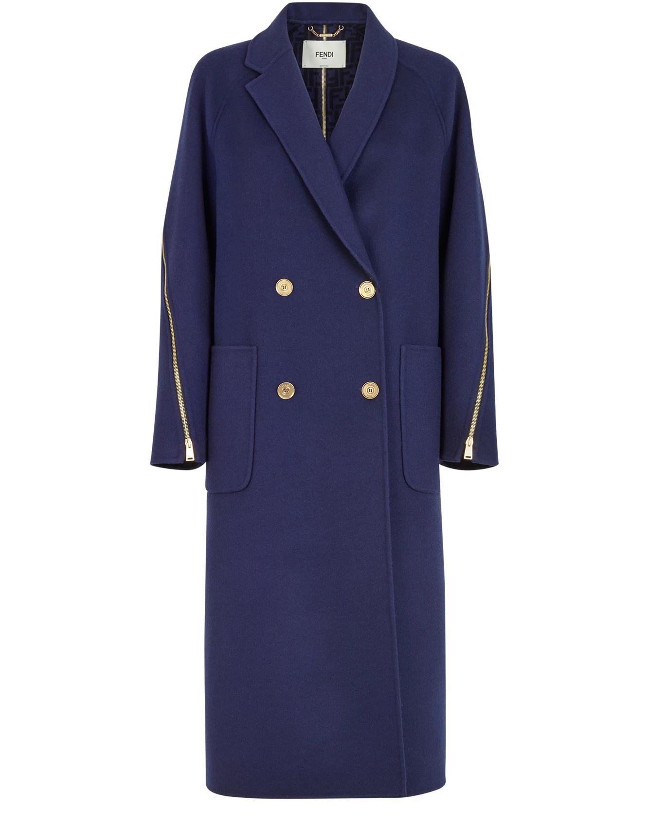 【包邮包税】 fendi芬迪 21年春夏 女士 大衣 manteau en laine bleue