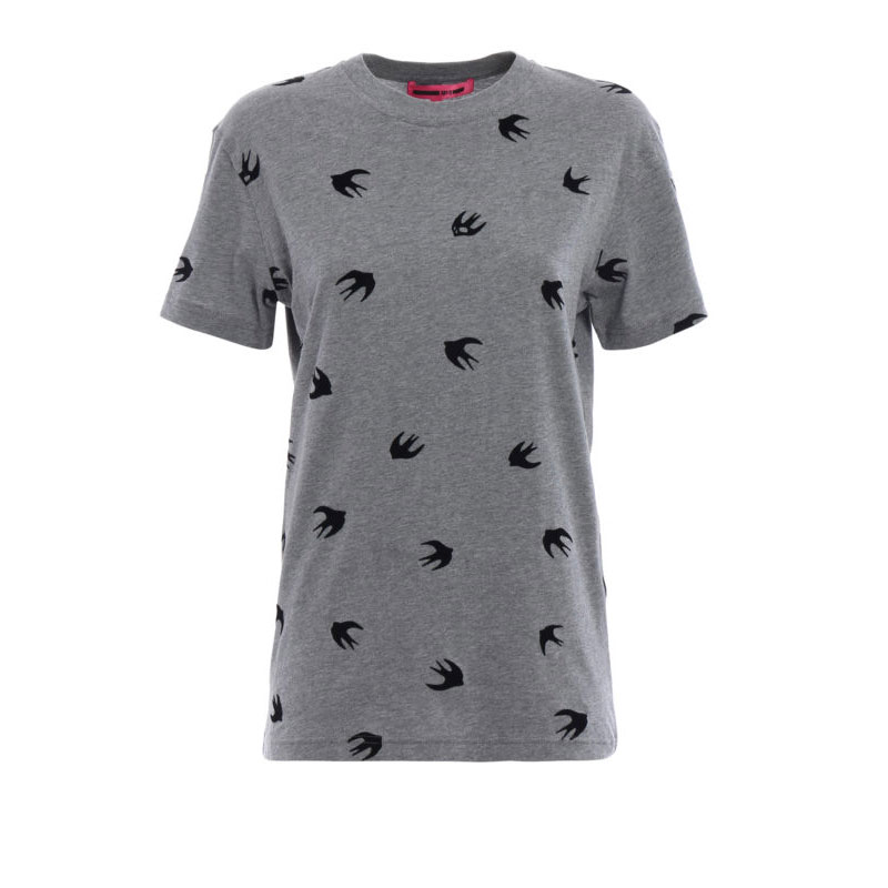 【包邮包税】mcq alexander mcqueen/麦蔻 女装 女士燕子图案印花灰色