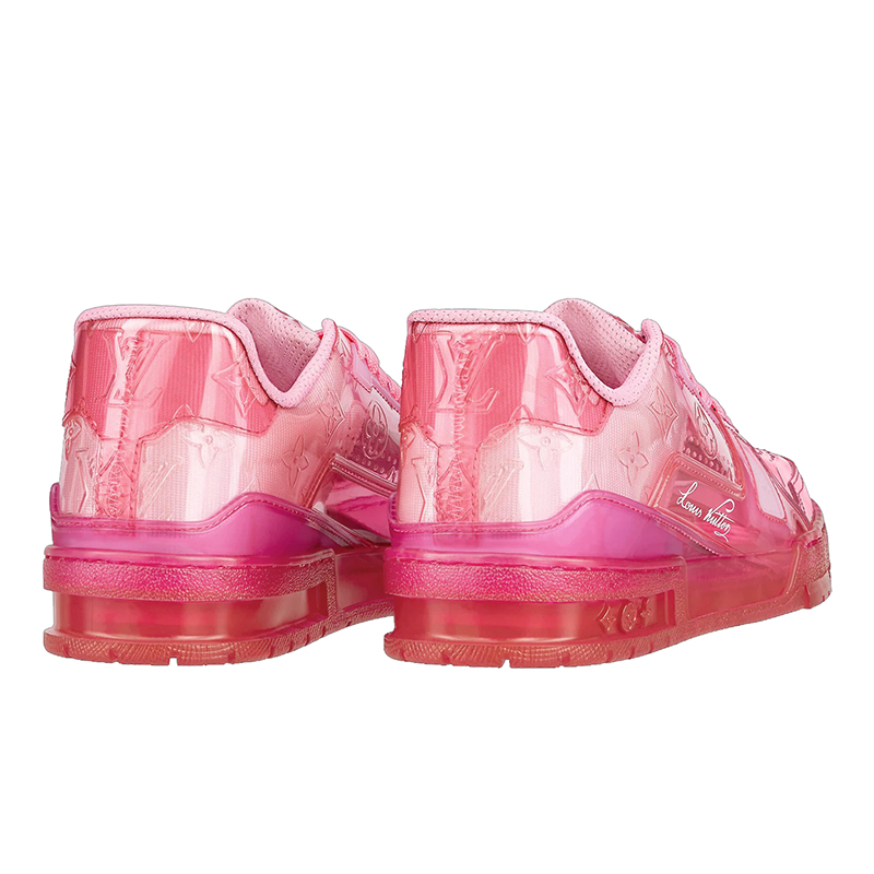 louis vuitton/路易威登 粉色材料混合 lv trainer男士运动鞋1a8kjk