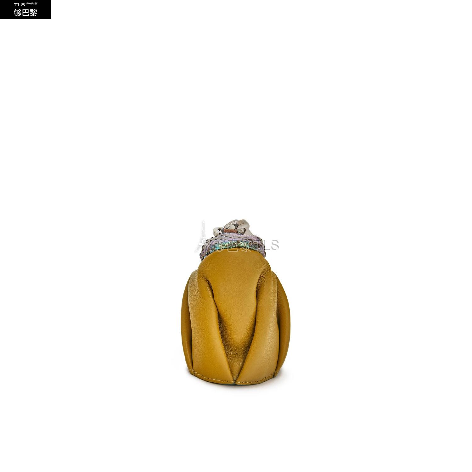 【包邮包税】 loewe罗意威 21年春夏 女士 卡包 小牛皮和蛇皮青蛙挂饰