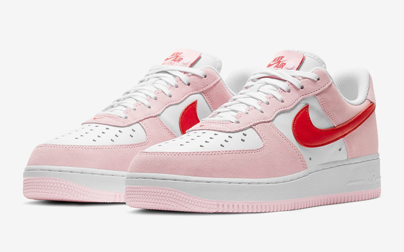 nike/耐克 air force 1 07 qs 男女同款 af1 情人节 粉红 空军一号