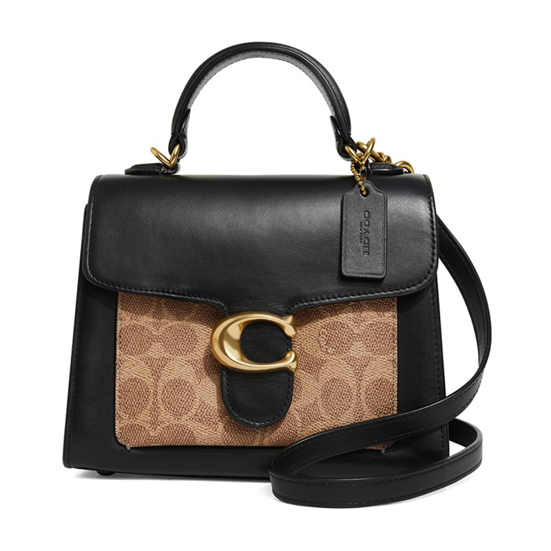 【现货秒发】coach/蔻驰女士专柜款tabby系列经典标志涂层帆布/配皮