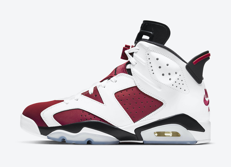 jordan 6 carmine 男女同款 2021復刻 aj6 胭脂紅 白紅 gs情侶 籃球鞋