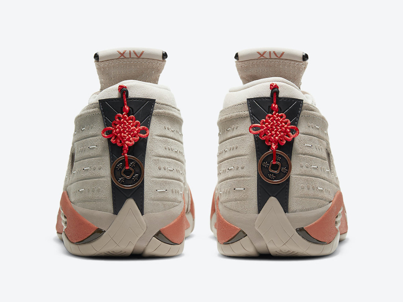 耐克 air jordan 14 low x clot "terracotta" 男女同款 aj14 兵马 