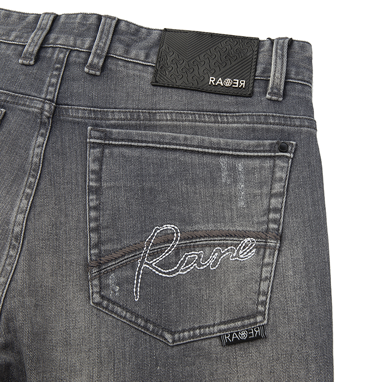 rare【21春夏】灰色斯文款牛仔款 后口袋绣花工艺 男士牛仔裤 rare
