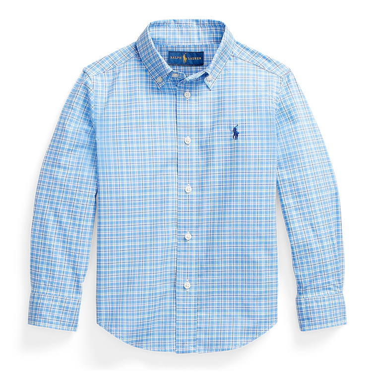 拉夫劳伦poloralphlauren男童2021年春季格纹棉府绸衬衫35218儿童衬衫