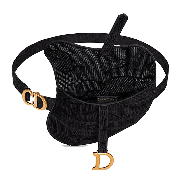 dior/迪奥 马鞍扁腰包 绿色刺绣帆布迷彩 s5632cwah