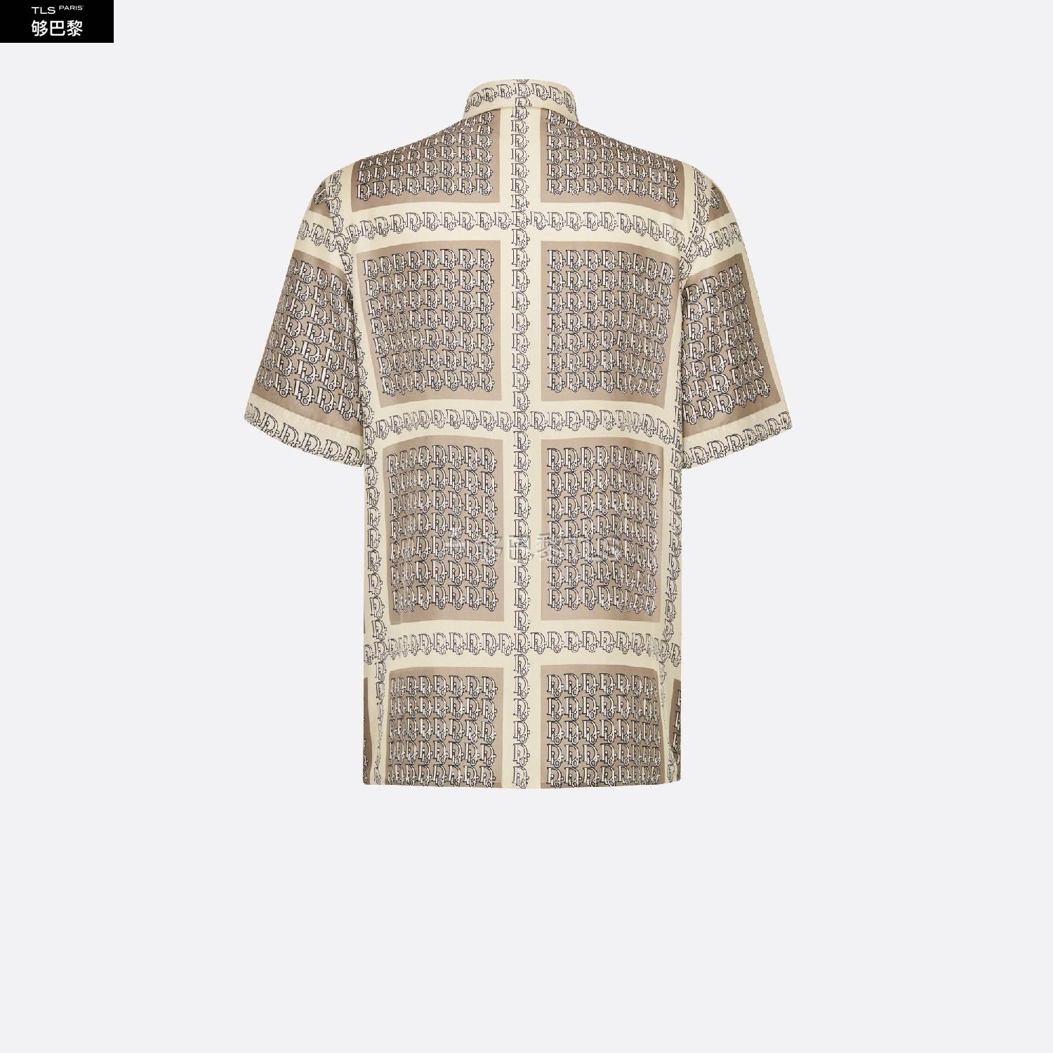 dior迪奥 21年春夏 男士 长袖衬衫 衬衫-多色桑蚕丝斜纹-oblique-印花