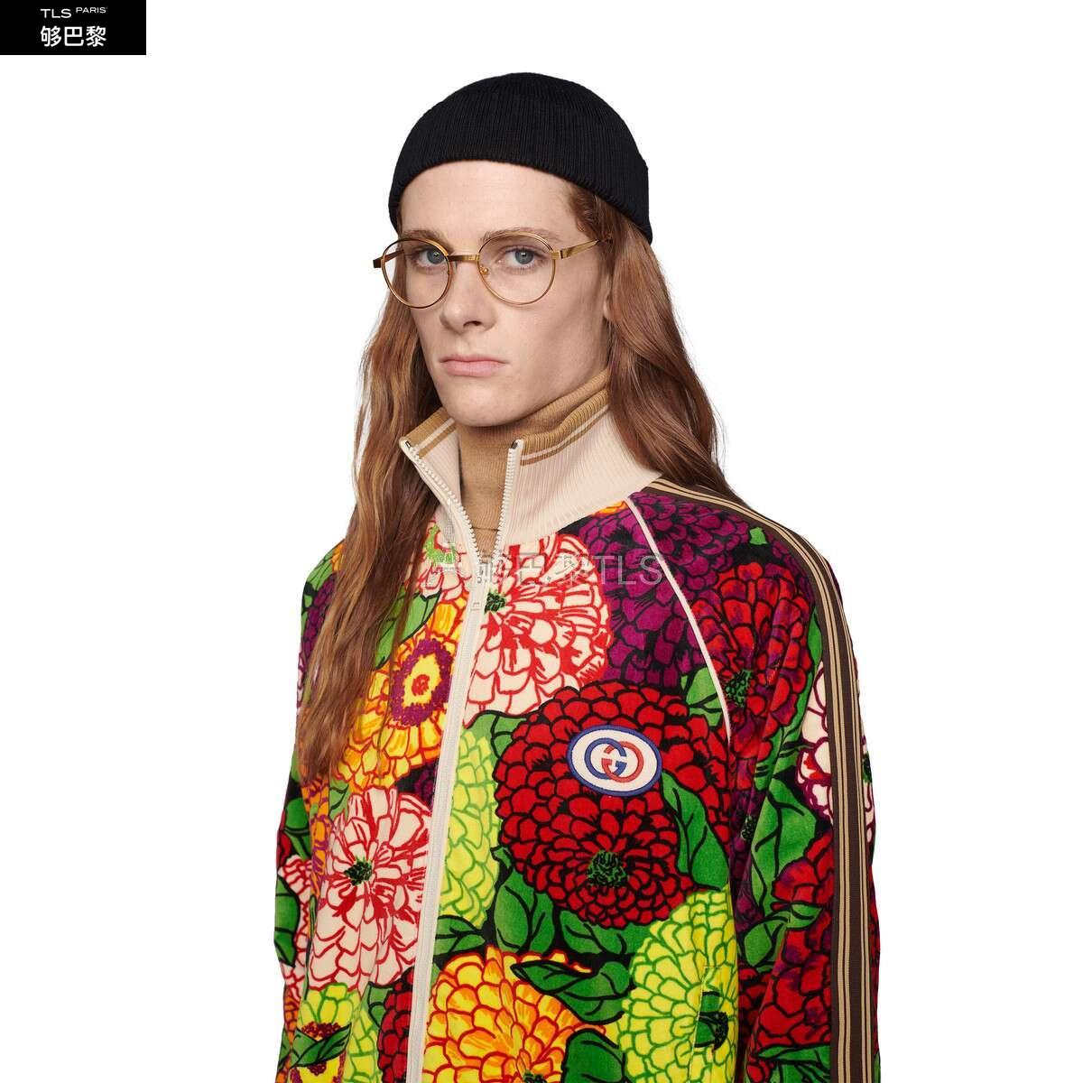 【包邮包税】 gucci古驰 21年春夏 男士 ken scott印花棉质拉链夹克