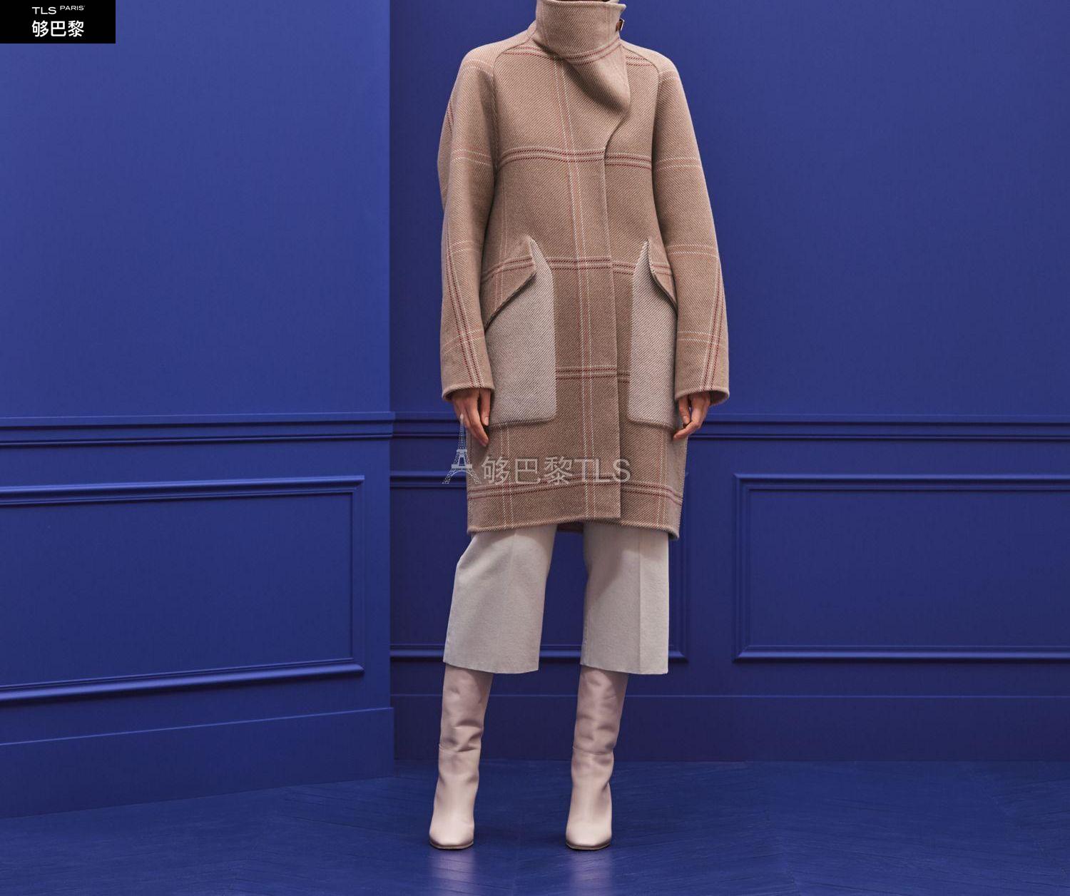 【包邮包税】 hermes爱马仕 21年春夏 女士 大衣 manteau boule col