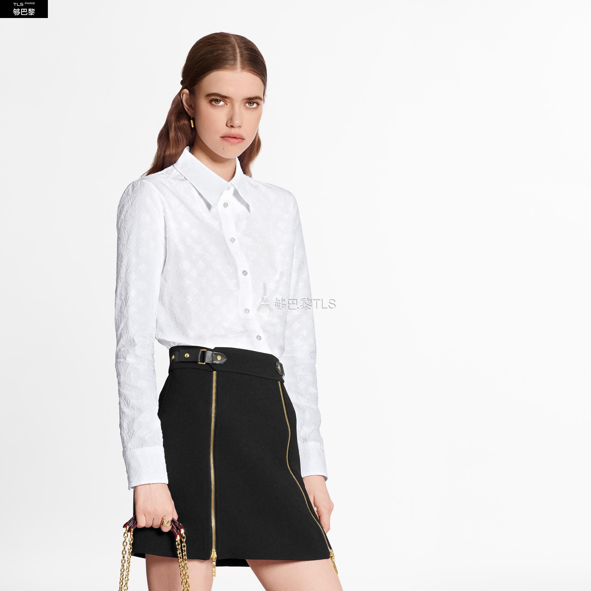 【包邮包税】 lv路易威登 21年春夏 女士 上衣 修身长袖衬衫 1a5jh9