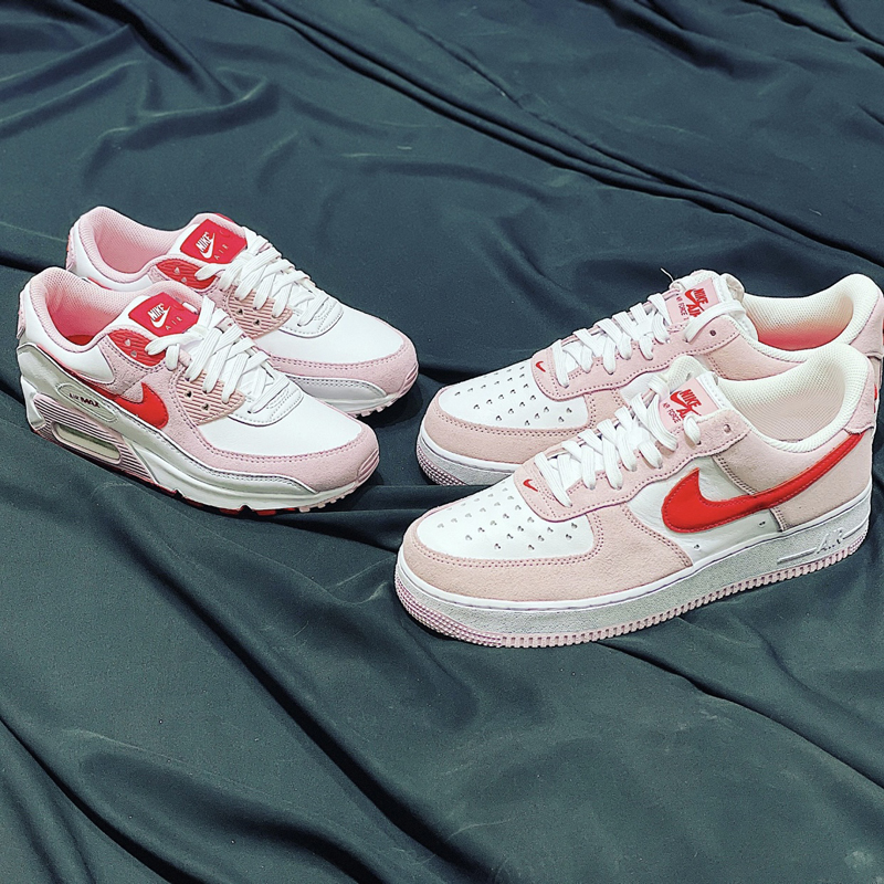 nike/耐克 air max 90 女款 2021春夏 白粉 情人节限定 休闲鞋跑步鞋