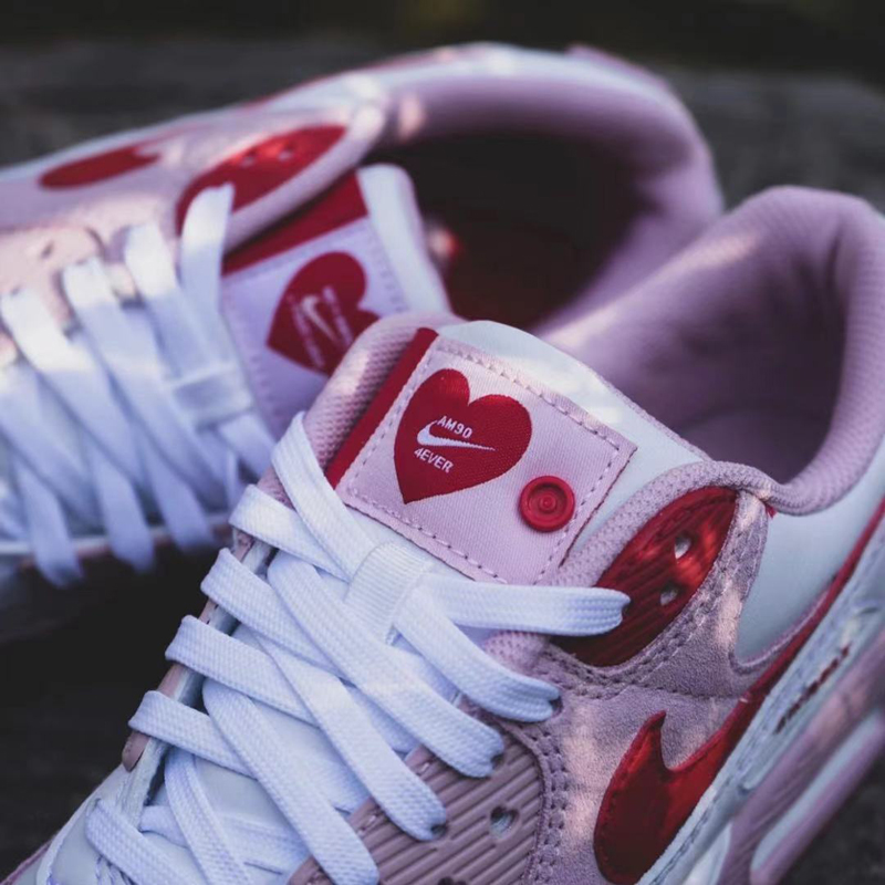 nike/耐克 air max 90 女款 2021春夏 白粉 情人节限定 休闲鞋跑步鞋