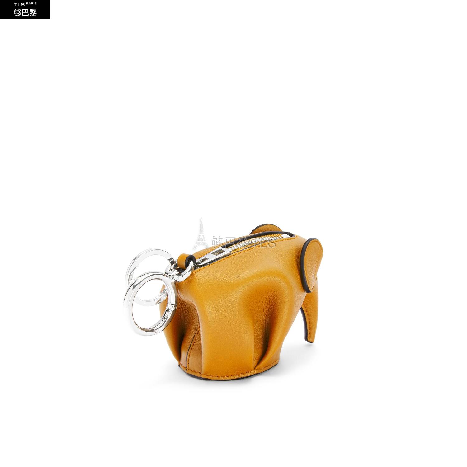 【包邮包税】 loewe罗意威 21年春夏 女士 钥匙包 经典牛皮革小象挂饰