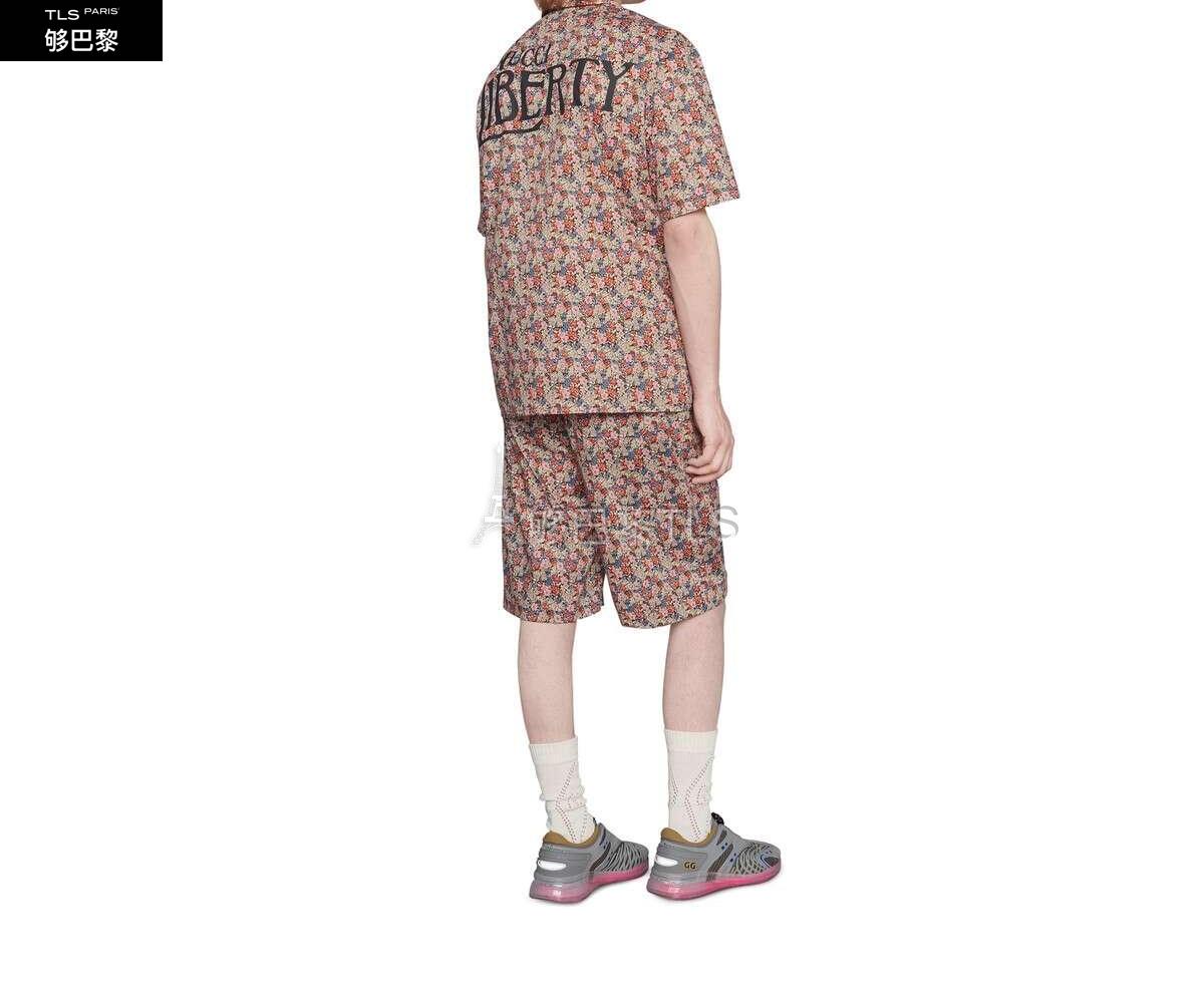 【包邮包税】 gucci古驰 21年春夏 男士 gucci liberty花卉印花保龄球