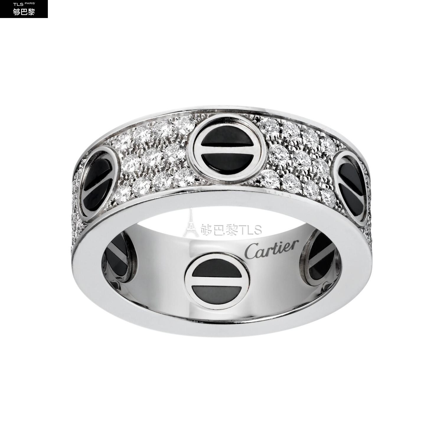 【包邮包税】 cartier 21年春夏 男士 戒指 love戒指,铺镶钻石,精密