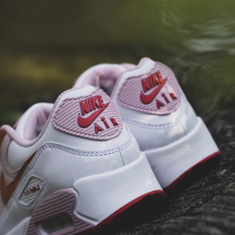 nike/耐克 air max 90 女款 2021春夏 白粉 情人节限定 休闲鞋跑步鞋
