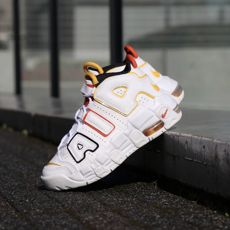 nike/耐克 air more uptempo 男款 皮蓬 大air 外星人 白蓝黄 篮球鞋