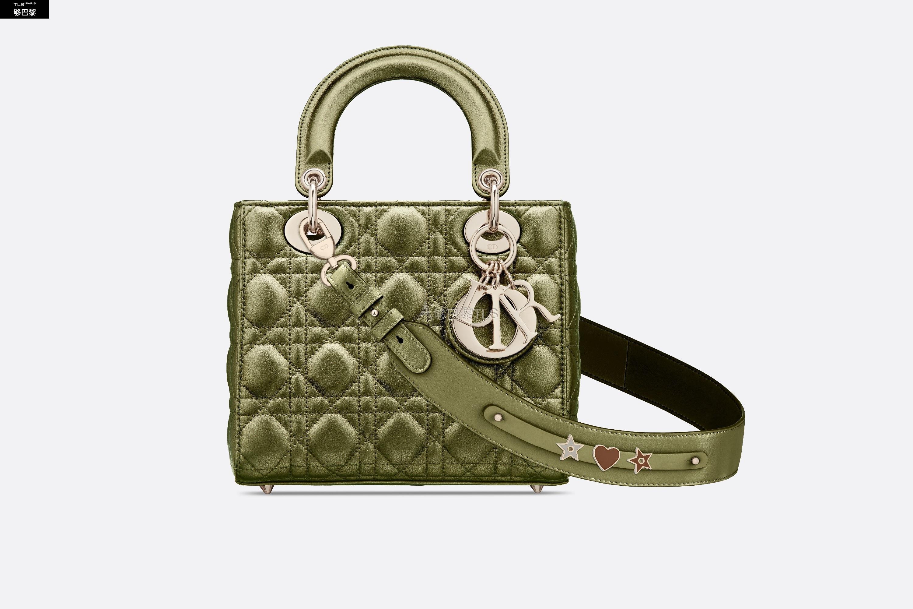 【包邮包税】 dior迪奥 21年春夏 女士 手提包 手袋-绿色金属光泽牛