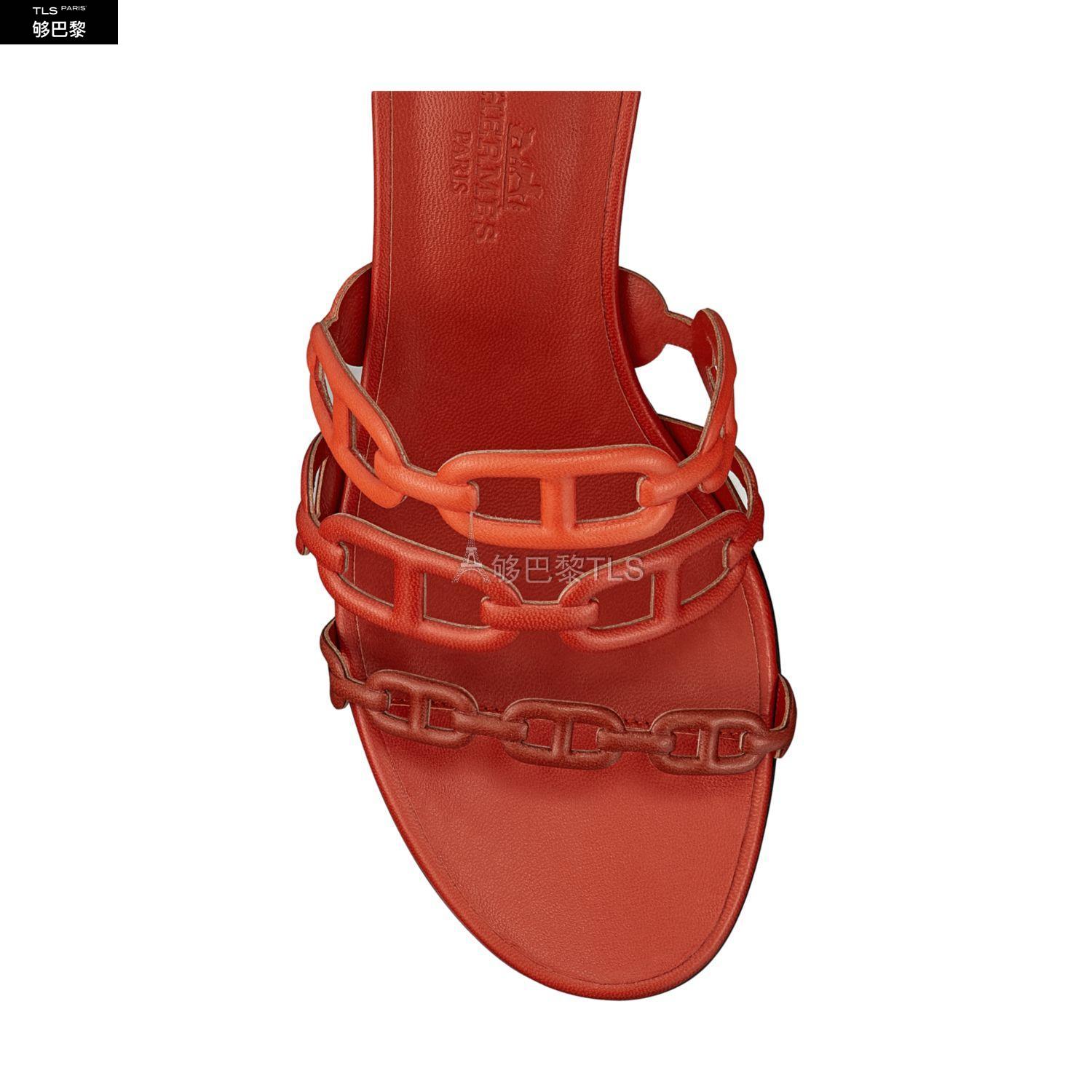 【包邮包税】 hermes爱马仕 21年春夏 女士 中跟凉鞋 sandales tandem