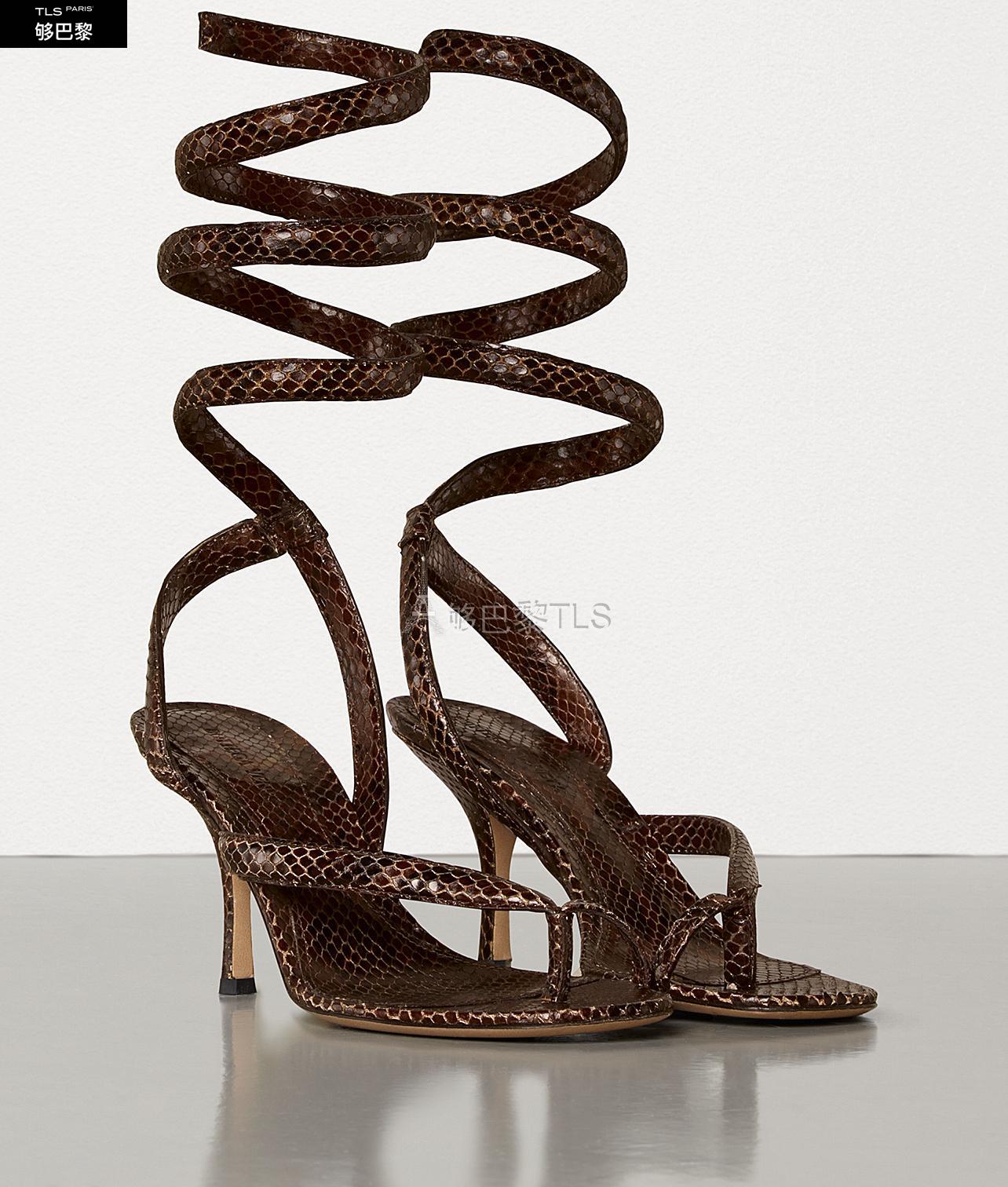 【包邮包税】 bv宝缇嘉 21年春夏 女士 中跟凉鞋 bv*w* spiral凉鞋